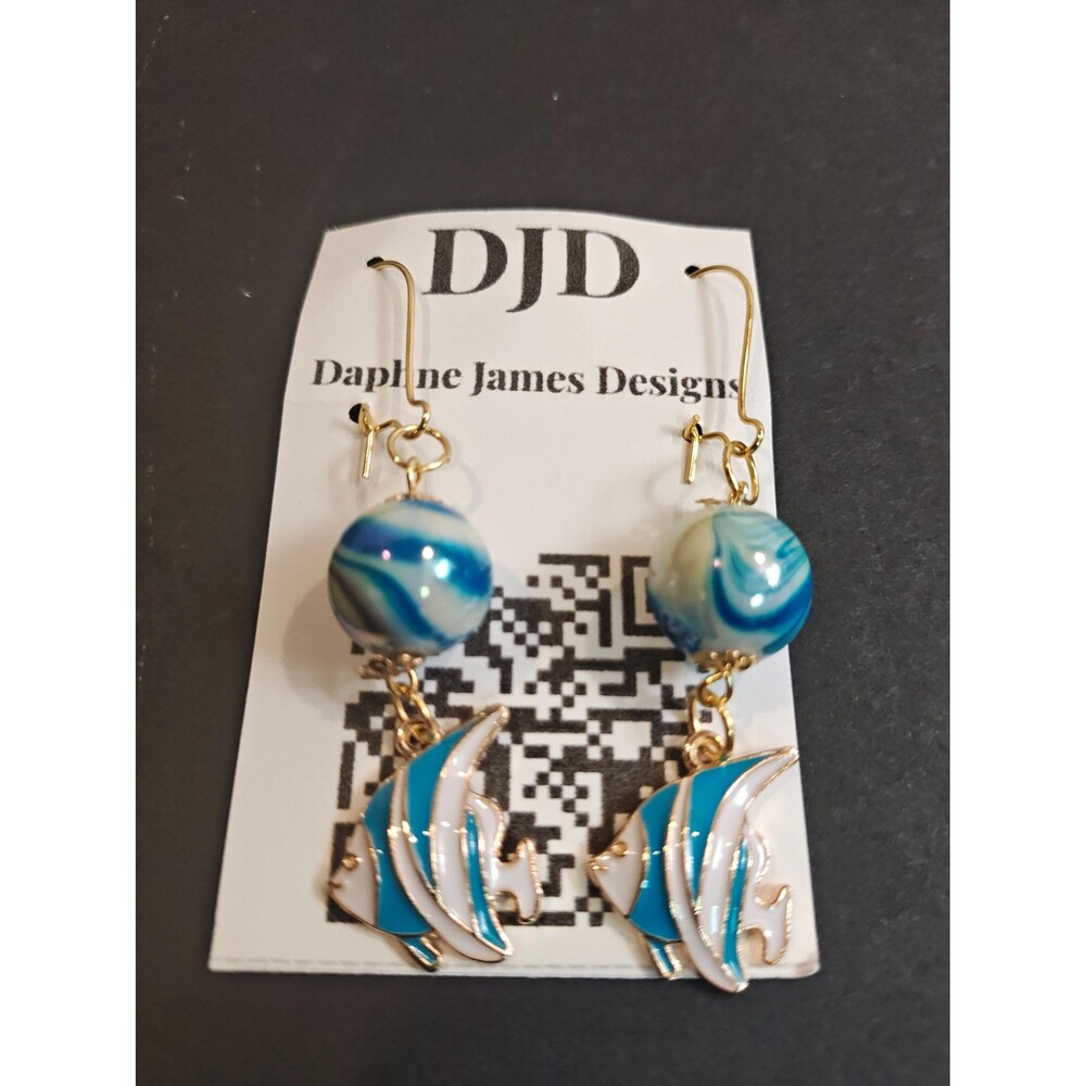 One of a Kind Fish Dangle Earrings
